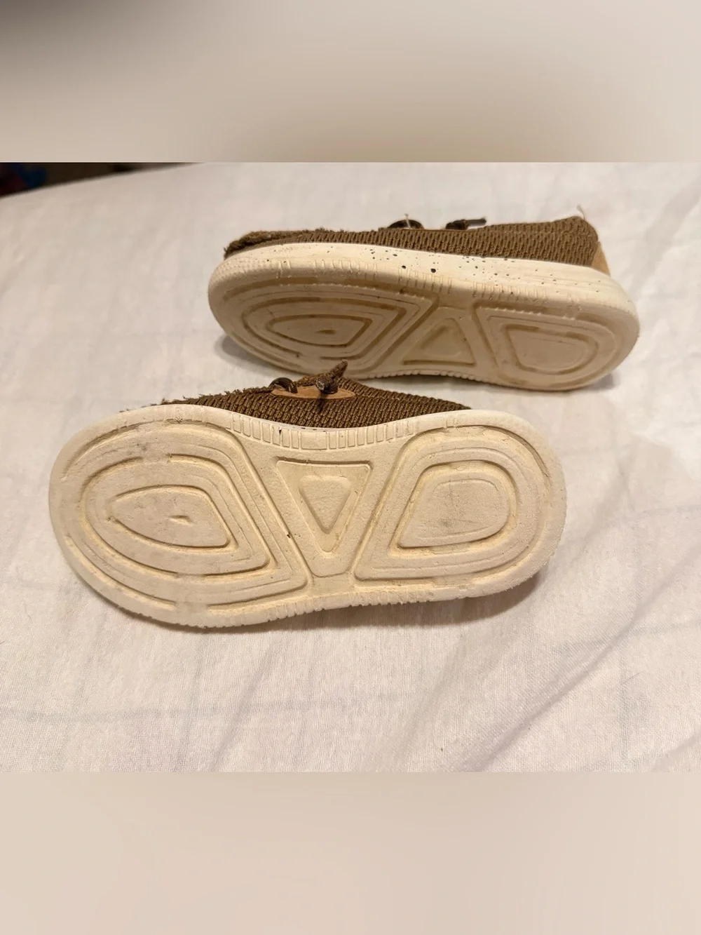 Kids Brown Knit Moccasin Slip-On Shoes